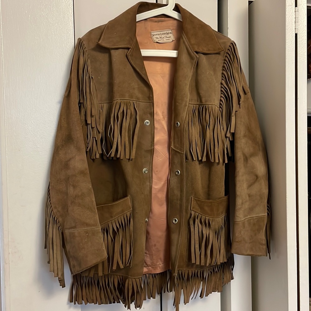 Incredible vintage suede fringe jacket
